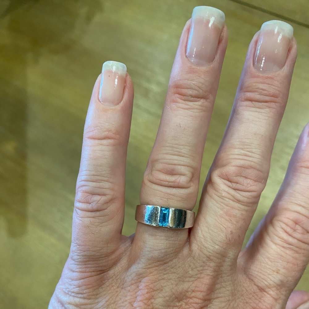 James Avery Blue Topaz Meridian Ring Retired